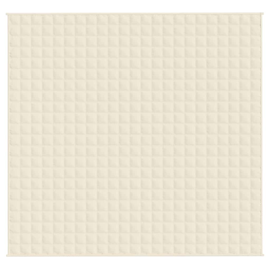 Vidaxx Gewichtsdecke 220x235 cm 15 kg Stoff hellcreme