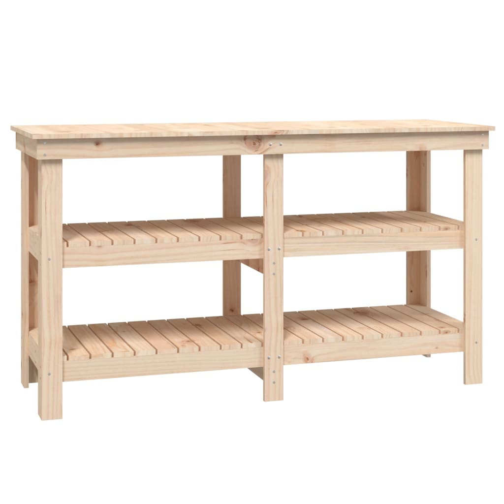 Vidaxx Werkbank 142,5x50x80 cm massives Kiefernholz