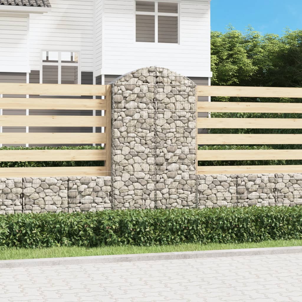 Vidaxx Gabione gewölbt 100x30x180 200 cm verzinktes Eisen