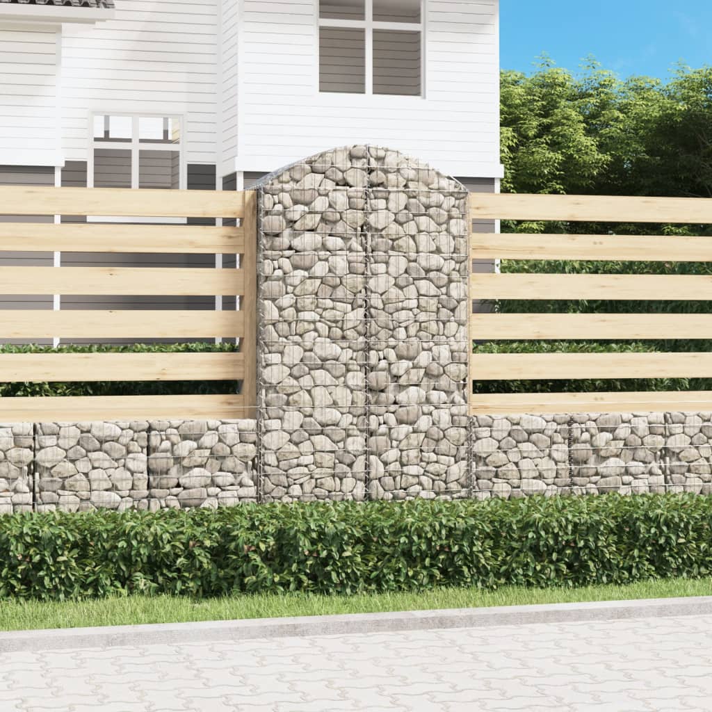 Vidaxx Gabione gewölbt 100x50x180 200 cm verzinktes Eisen