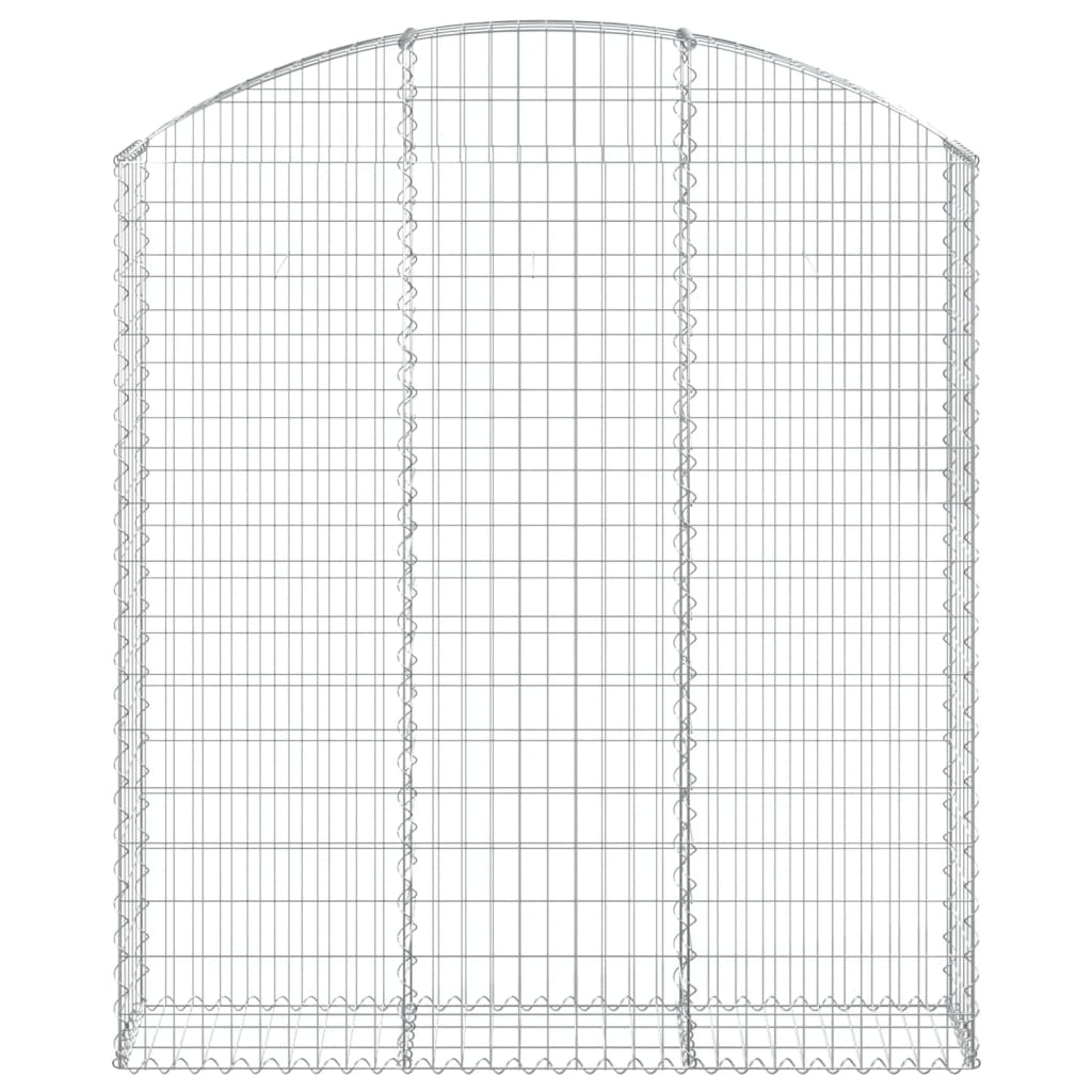 Vidaxx Gabione gewölbt 150x30x160 180 cm aus verzinktem Eisen