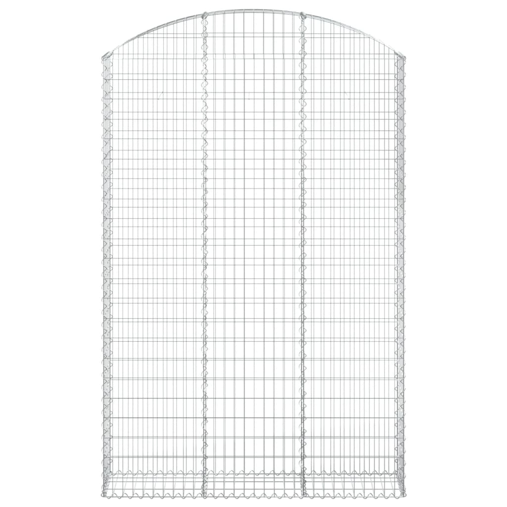 VidaXL Gabionengewölbe 150x30x220 240 cm aus verzinktem Eisen