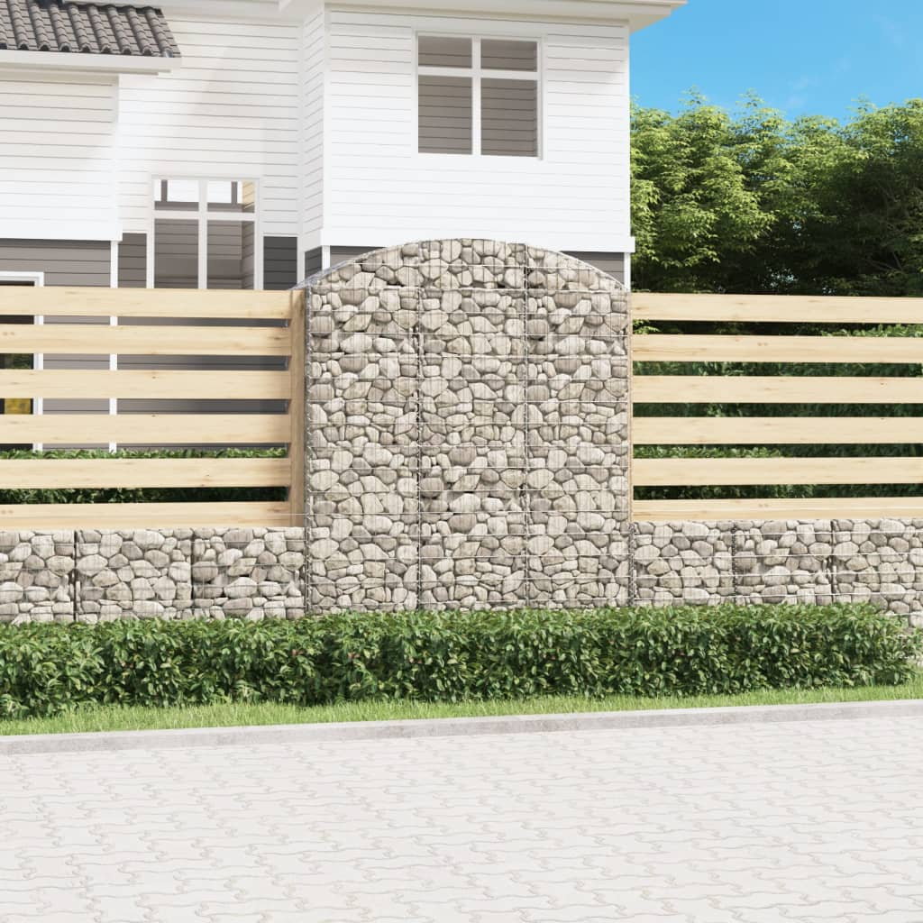 VidaXL Gabionengewölbe 150x50x180 200 cm aus verzinktem Eisen