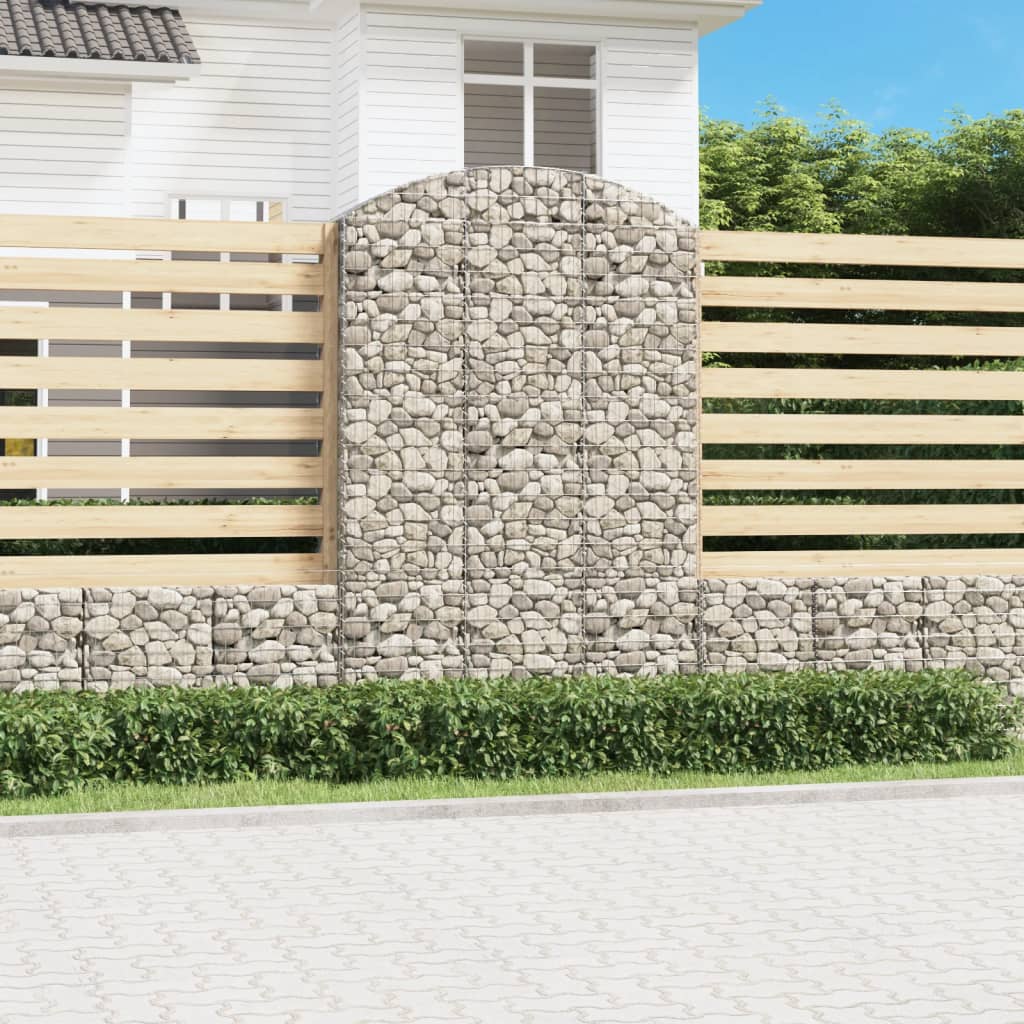 VidaXL Gabionengewölbe 150x50x220 240 cm aus verzinktem Eisen