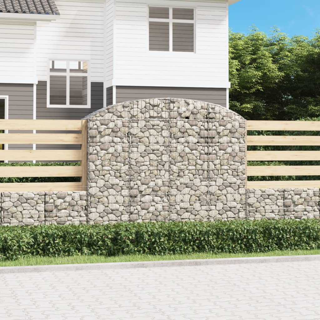 VidaXL Gabionengewölbe 200x50x160 180 cm aus verzinktem Eisen