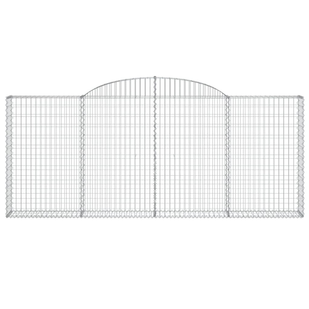 VidaXL Gabionengewölbe 300x30x120 140 cm aus verzinktem Eisen