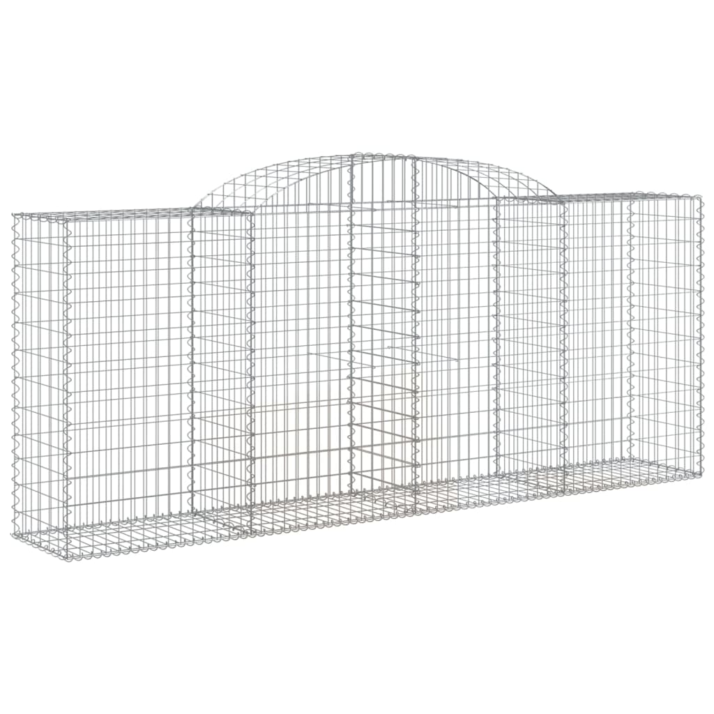 VidaXL Gabionengewölbe 300x50x120 140 cm aus verzinktem Eisen