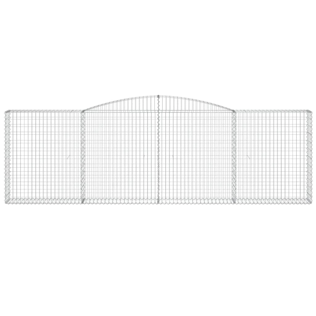 VidaXL Gabionengewölbe 400x30x120 140 cm aus verzinktem Eisen