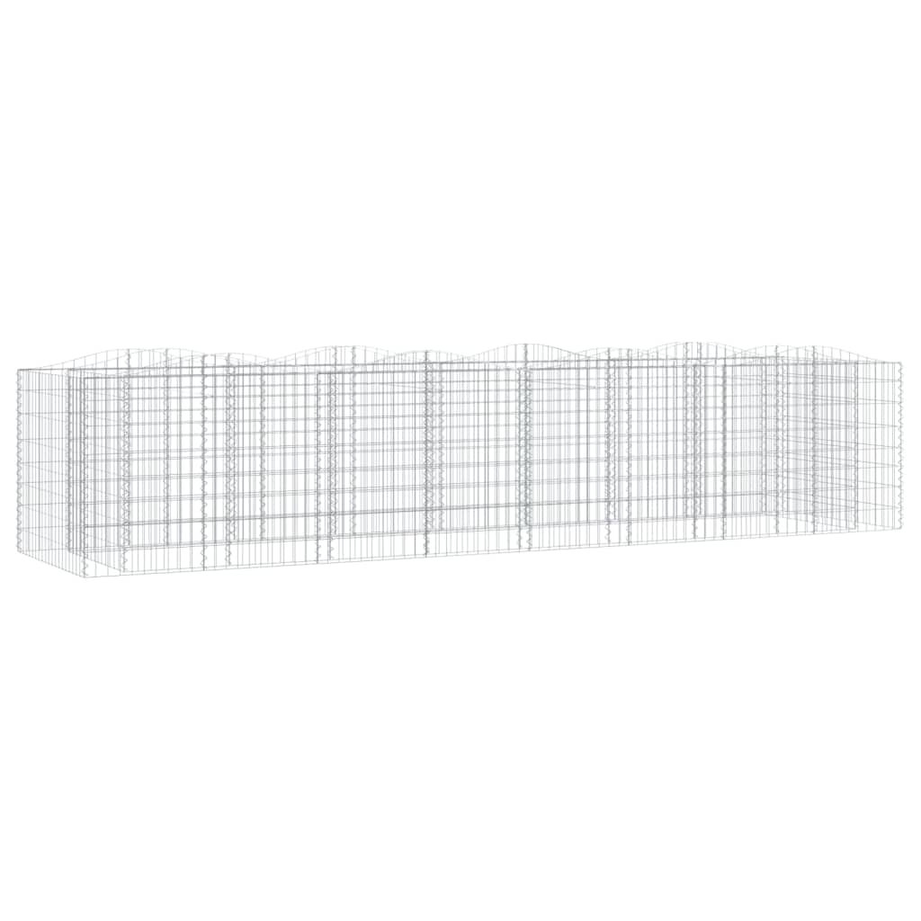VidaXL Gabionen-Gewölbe, erhöht, 400 x 100 x 100 cm, verzinktes Eisen