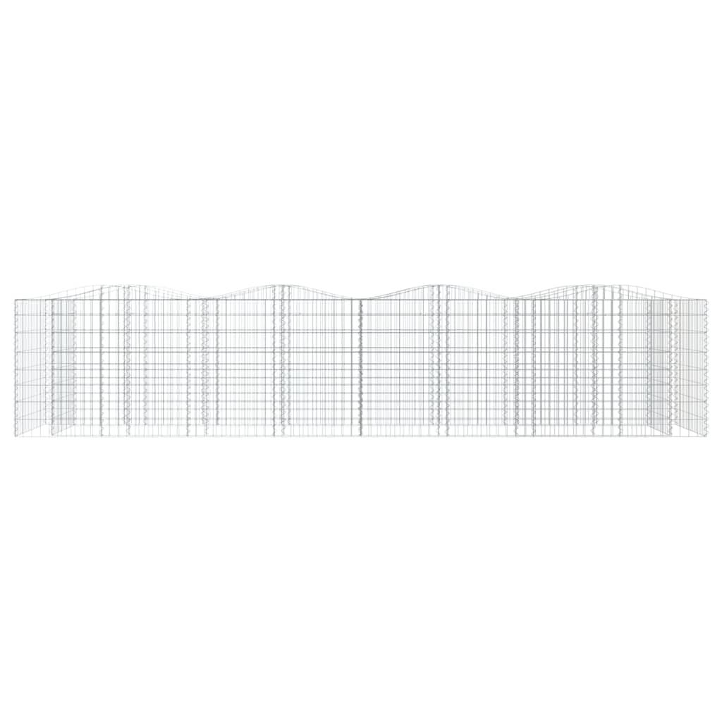 VidaXL Gabionen-Gewölbe, erhöht, 400 x 100 x 100 cm, verzinktes Eisen