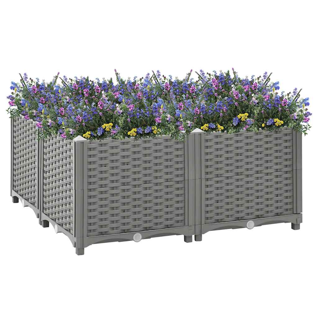 VidaXL Pflanzgefäß erhöht 80x80x38 cm Polypropylen