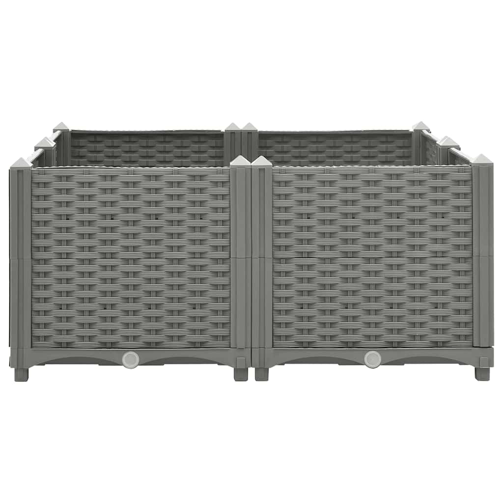 VidaXL Pflanzgefäß erhöht 80x80x38 cm Polypropylen