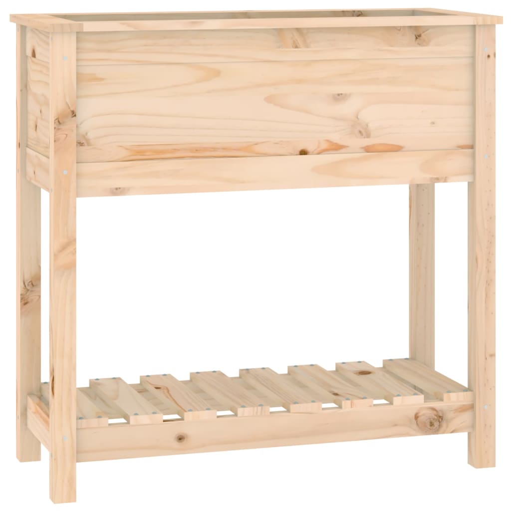 VidaXL Pflanzgefäß mit Ablage 82,5x34,5x81 cm massives Kiefernholz