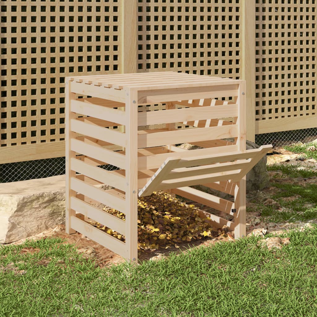Vidaxx Kompostbehälter 63,5x63,5x77,5 cm massives Kiefernholz