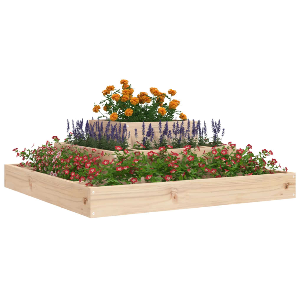 Vidaxx Pflanzgefäß 80x80x27 cm massives Kiefernholz