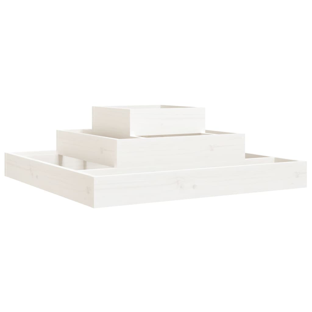 Vidaxx Pflanzgefäß 80x80x27 cm massives Kiefernholz weiß