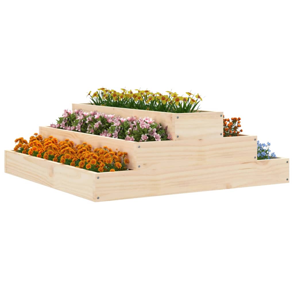 Vidaxx Pflanzgefäß 80x80x27 cm massives Kiefernholz