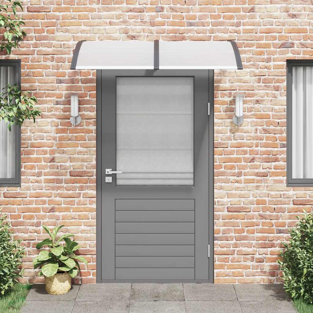 Vidaxx Türvordach 150x75 cm Polycarbonat schwarz und transparent