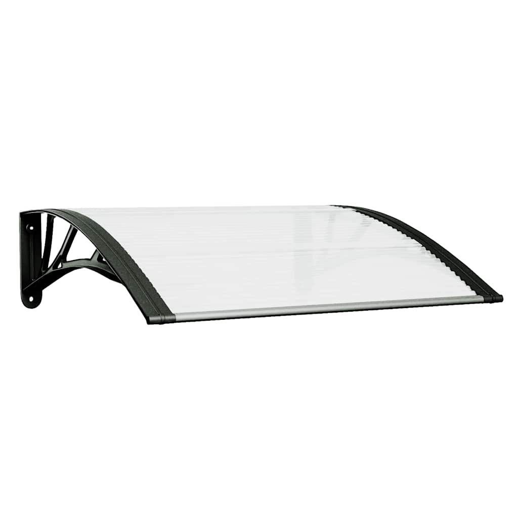 Vidaxx Türvordach 80x75 cm Polycarbonat schwarz und transparent