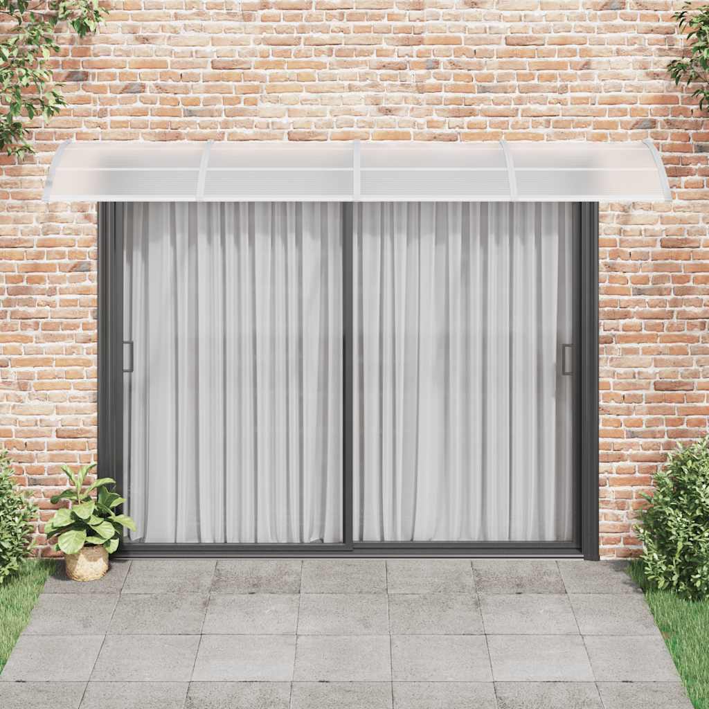 Vidaxx Türvordach 350x75 cm Polycarbonat grau und transparent
