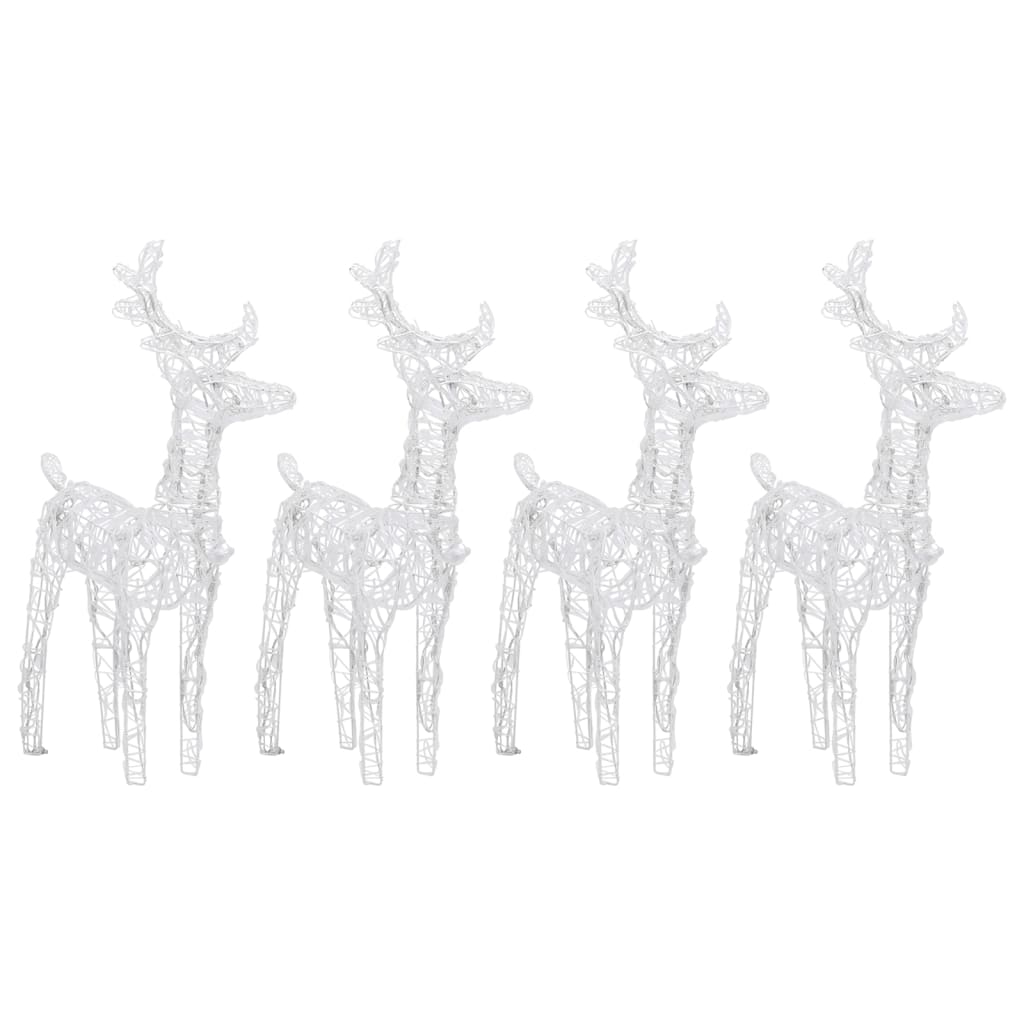 VidaXL Weihnachtsrentier 4 Stk. 160 LEDs Acryl warmweiß