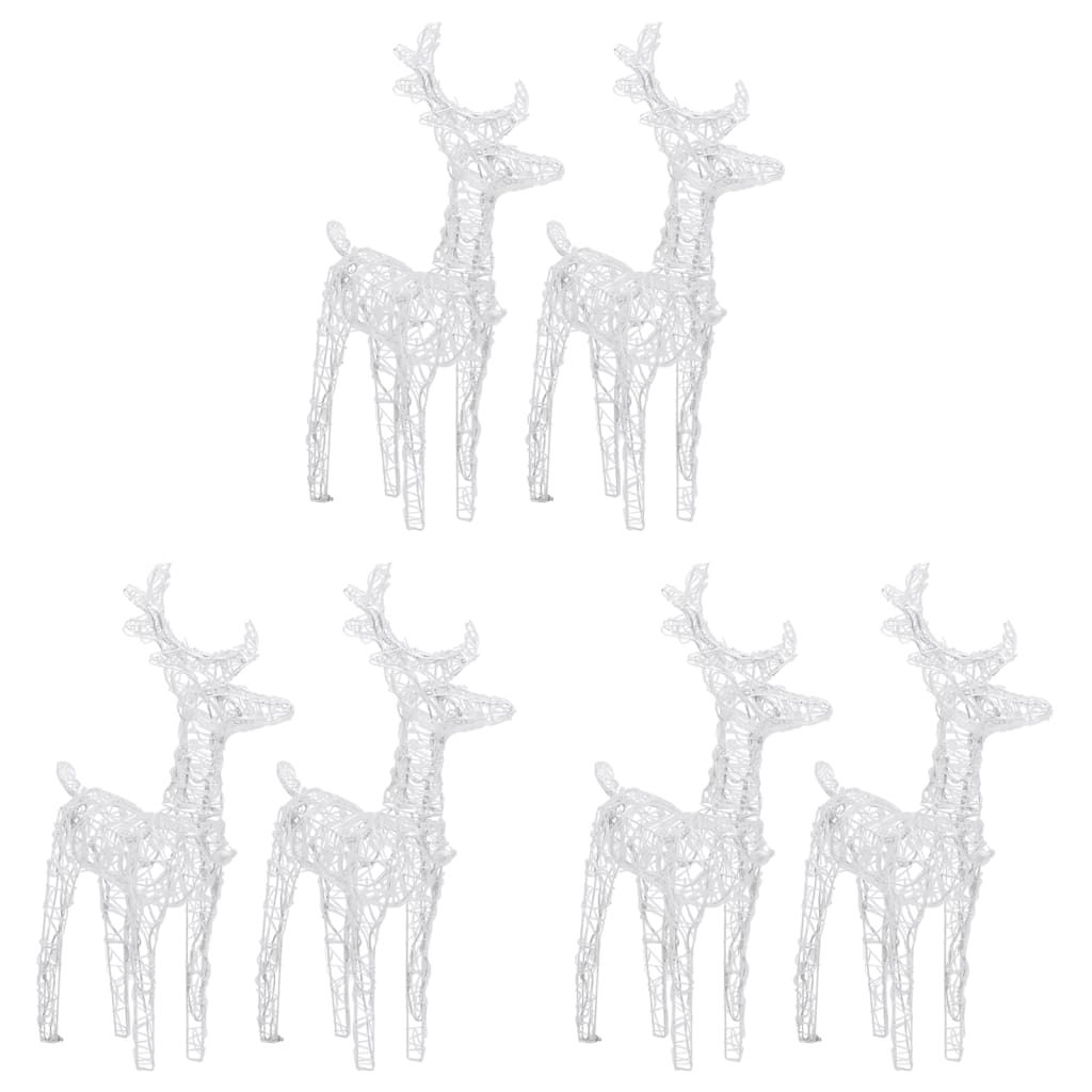 VidaXL Weihnachtsrentier 6 Stk. 240 LEDs Acryl kaltweiß