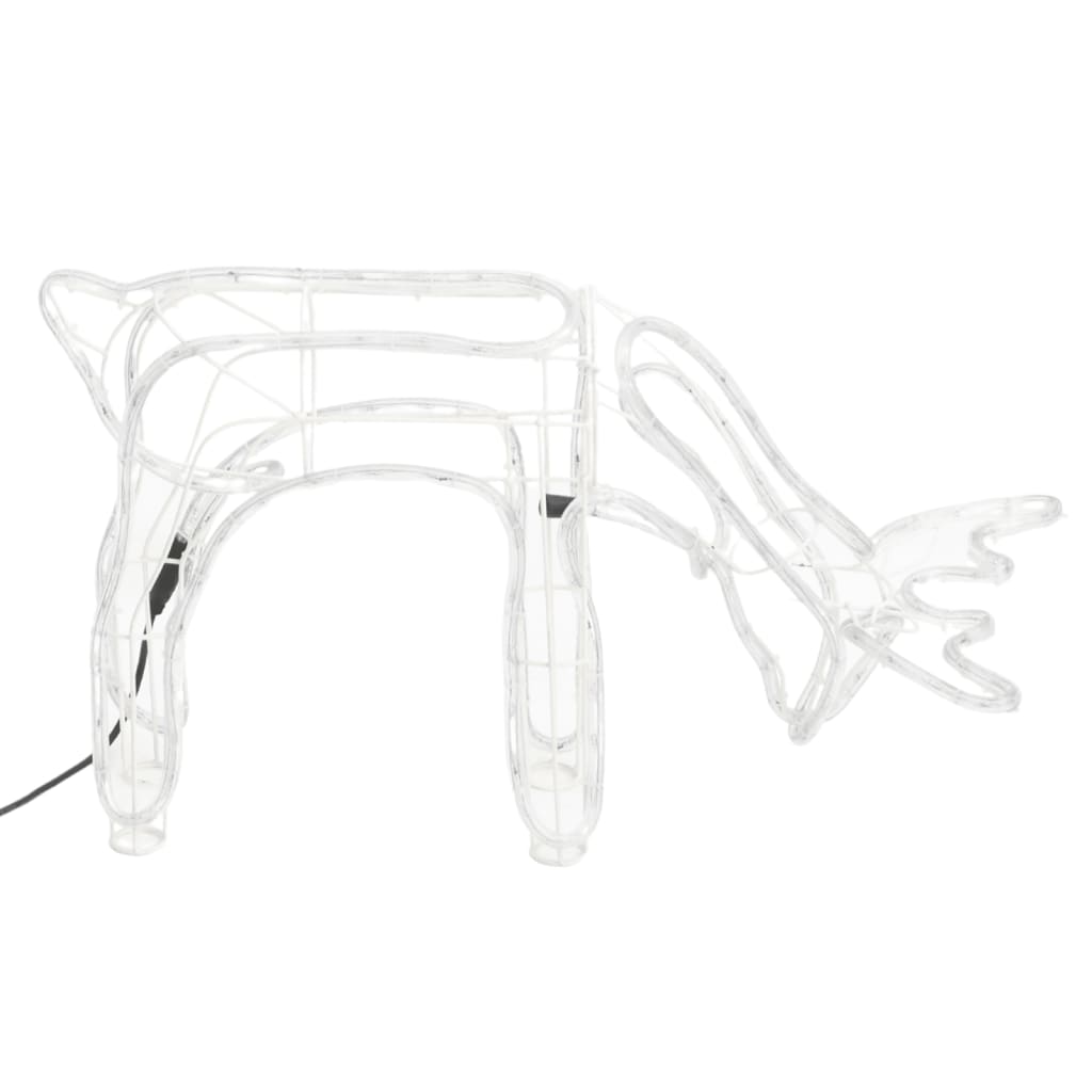 VidaXL Weihnachtsfigur Rentier 2 Stück 73x31x45 cm warmweiß
