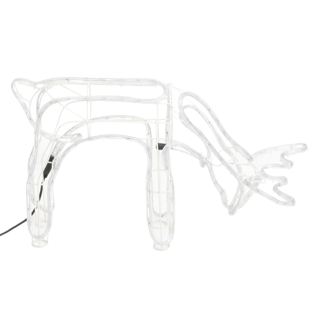 VidaXL 3-teiliges Weihnachtsfiguren-Set Rentier kaltweiß
