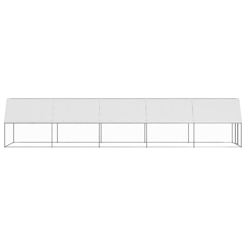 VidaXL Außenstall für Hühner 2x10x2 m aus verzinktem Stahl