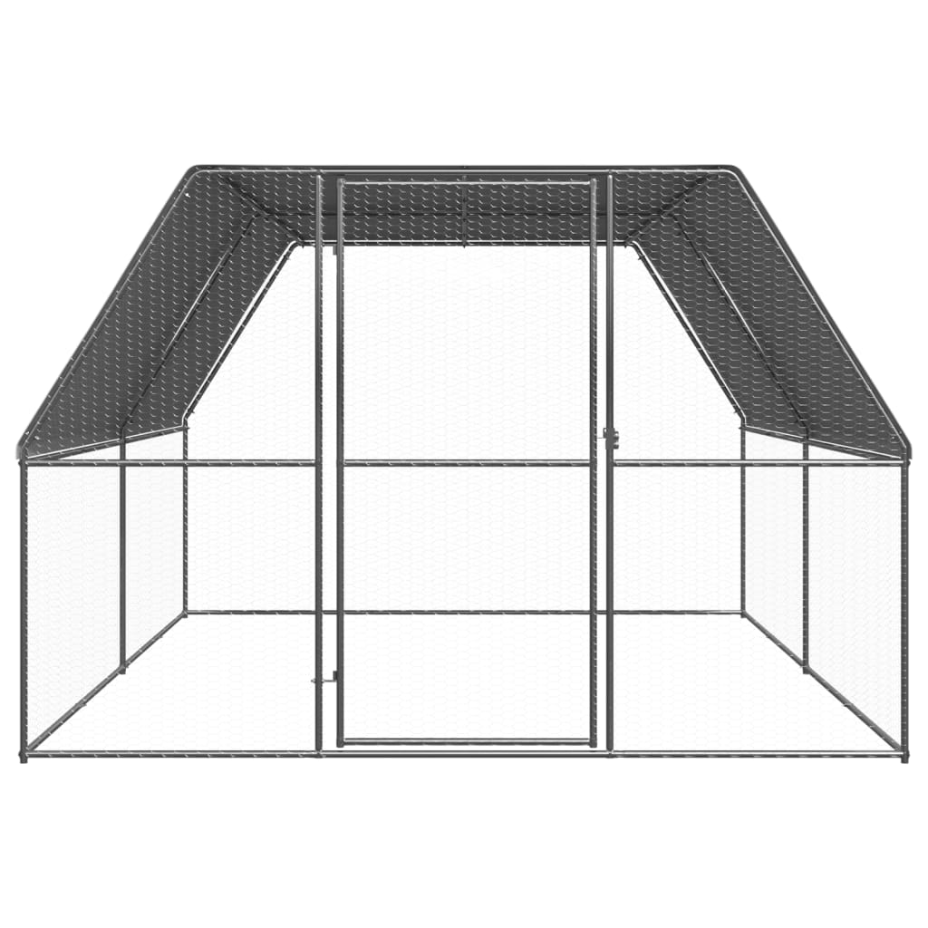 VidaXL Außenstall für Hühner 3x4x2 m aus verzinktem Stahl