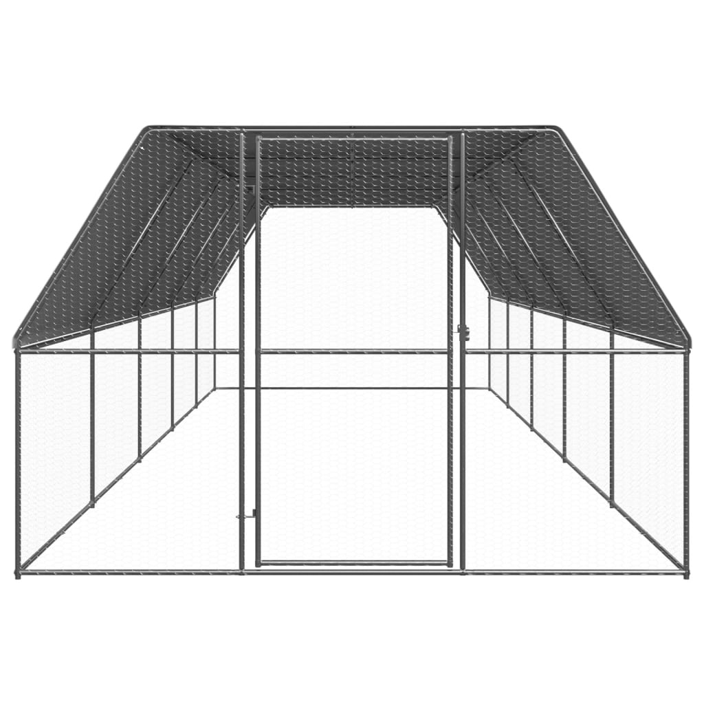 VidaXL Außenstall für Hühner 3x10x2 m aus verzinktem Stahl