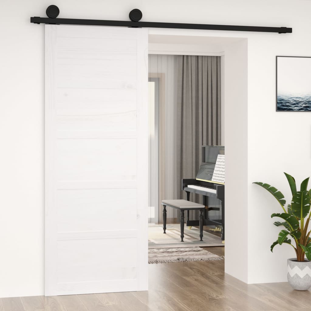 VidaXL Schiebetür 80x1,8x204,5 cm massives Kiefernholz weiß