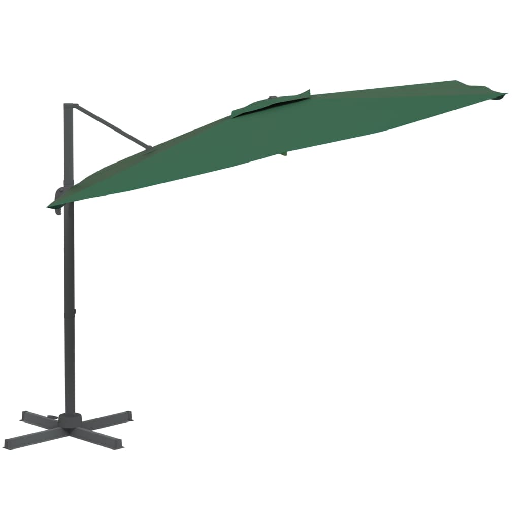 Vidaxx schwimmender Sonnenschirm mit Aluminiumstange 300x300 cm grün