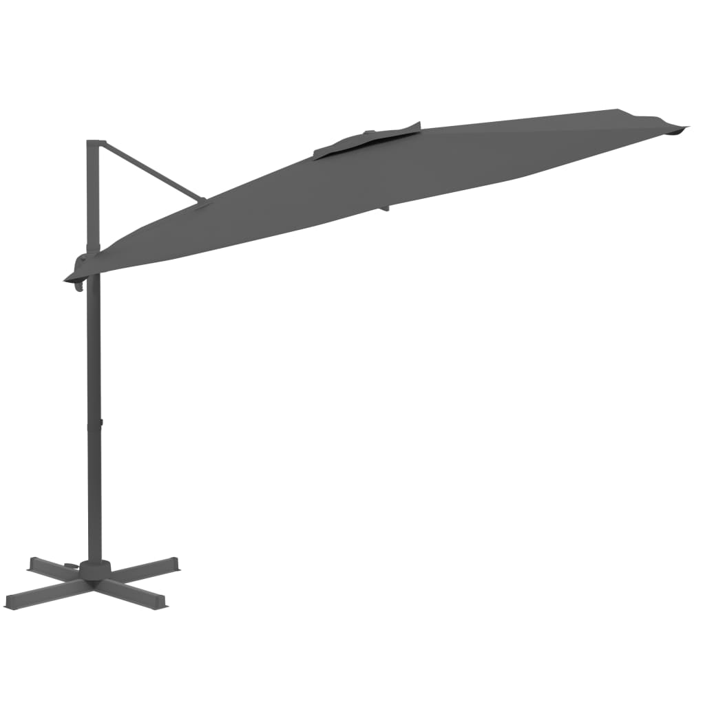 Vidaxx schwimmender Sonnenschirm mit Aluminiumstange 300x300 cm Anthrazit