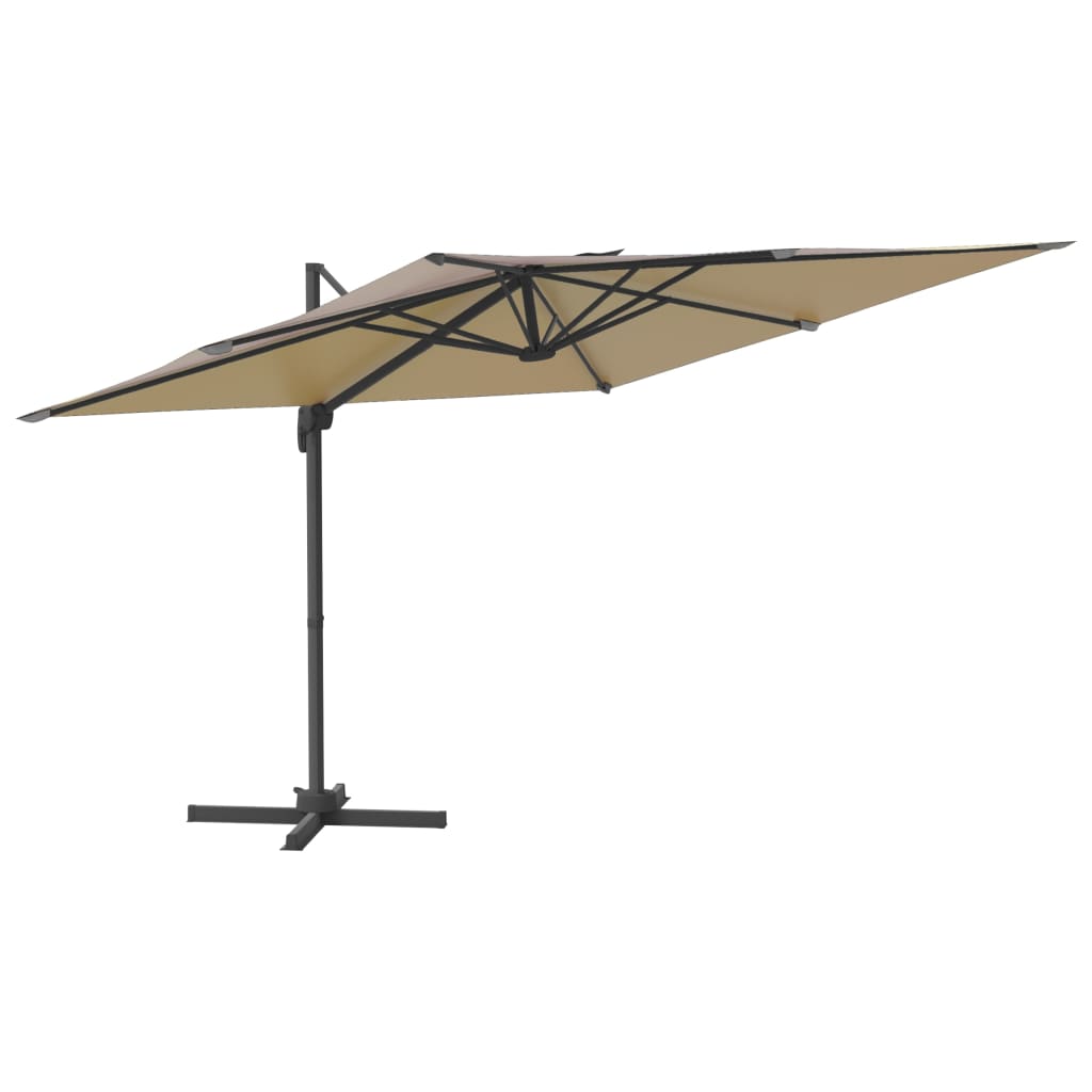 Vidaxx schwimmender Sonnenschirm mit Aluminiumstange 300x300 cm taupe