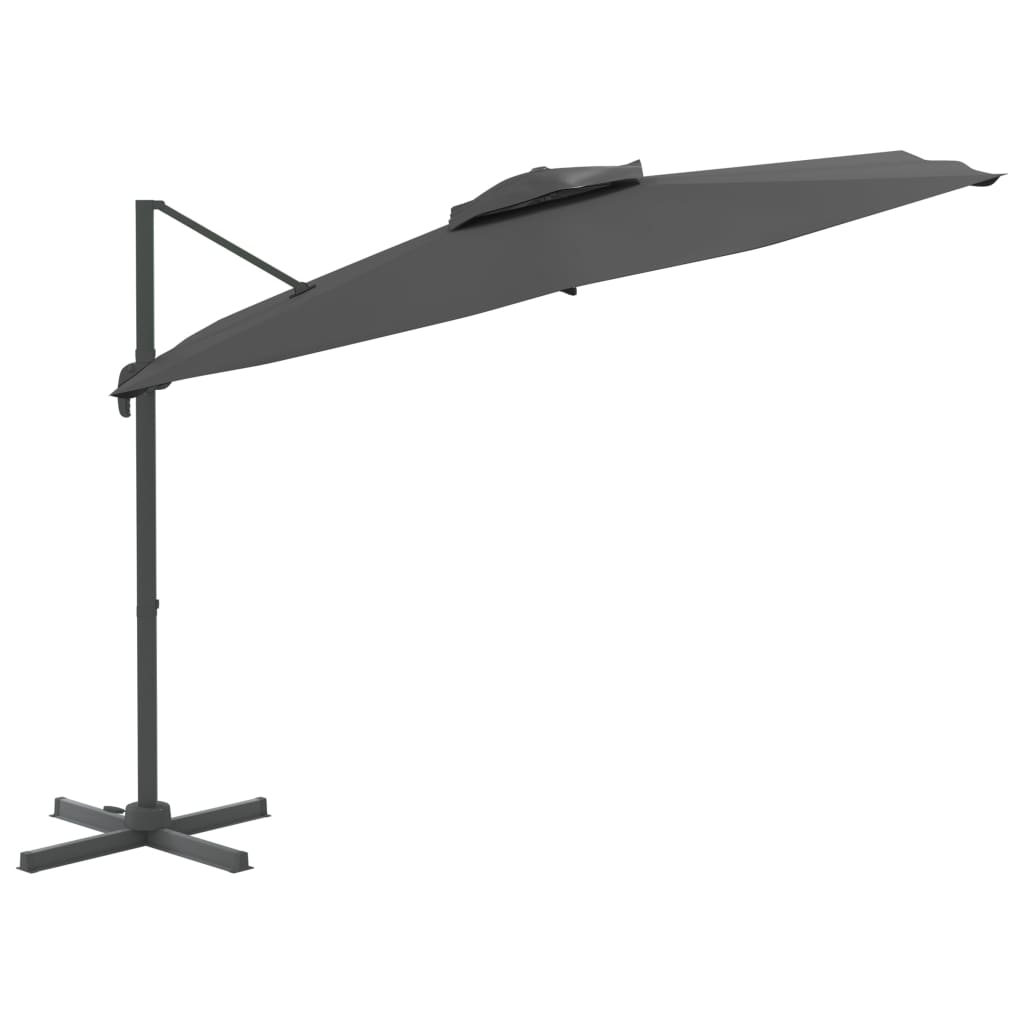 Vidaxx schwimmender Sonnenschirm mit Doppeldach 400x300 cm Anthrazit