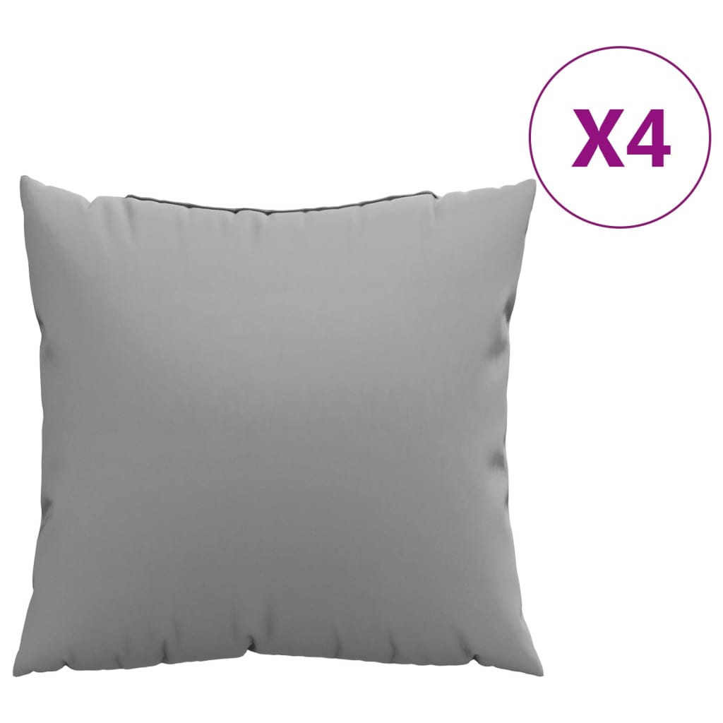 VidaXL Sofakissen 4 Stück 50x50 cm Stoff grau