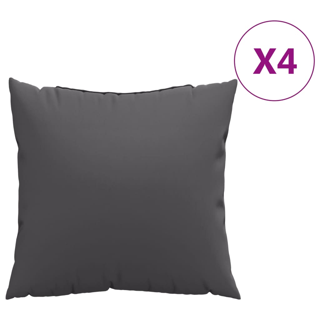 Vidaxx Sofakissen 4 Stück 60x60 cm Stoff Anthrazit