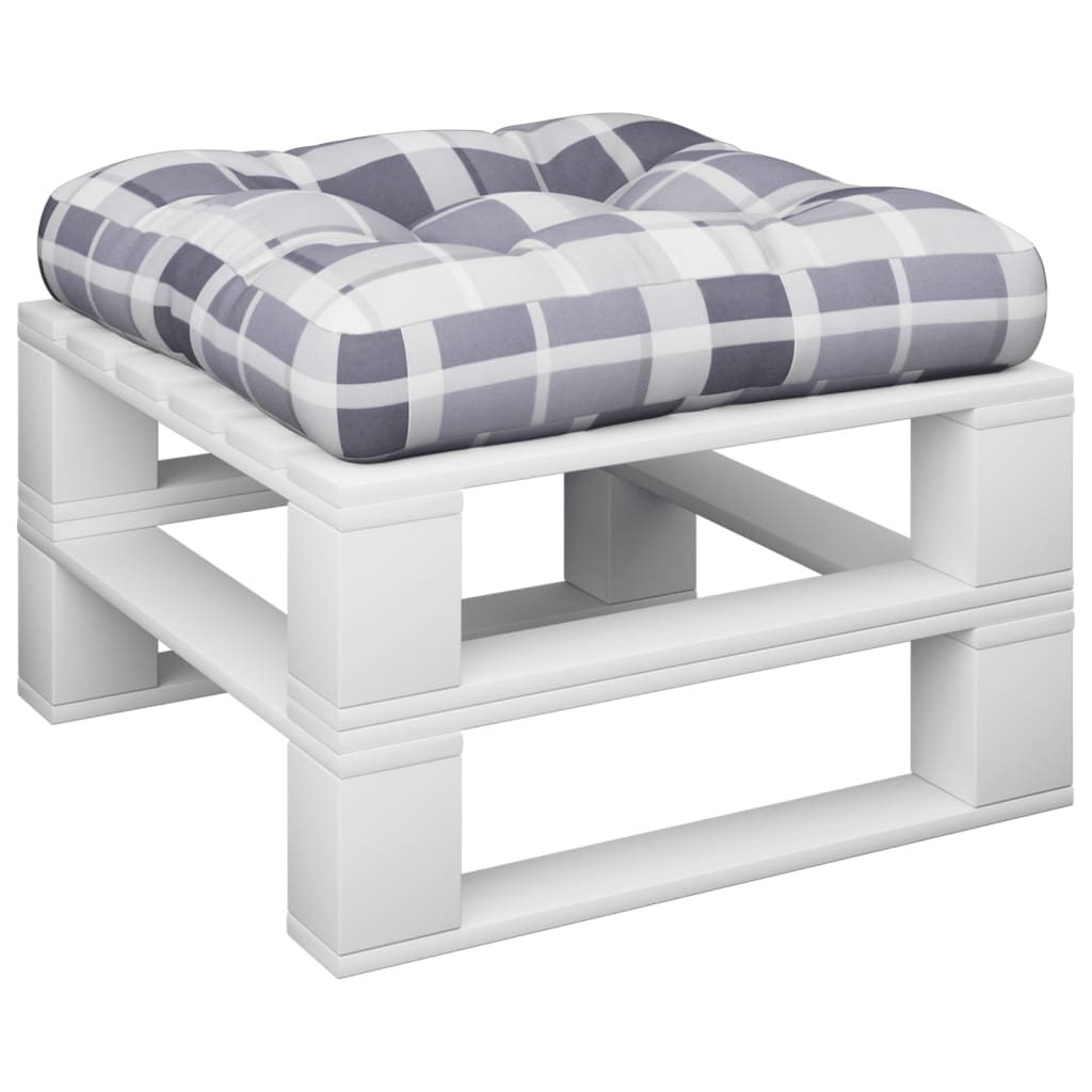 Vidaxx Palettenkissen 50x50x12 cm Stoff Rautenmuster grau