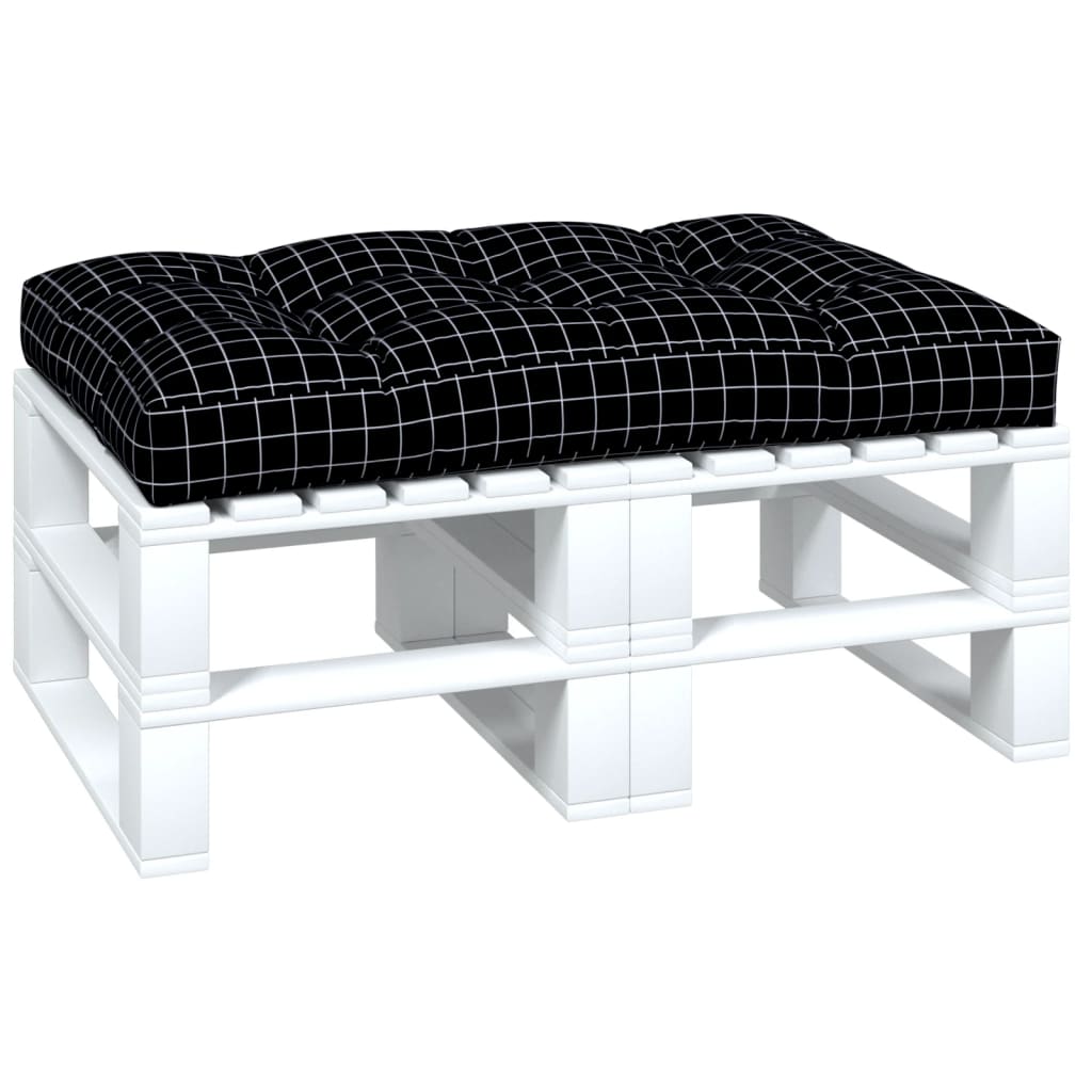 Vidaxx Palettenkissen Rautenmuster 120x80x12 cm Stoff schwarz