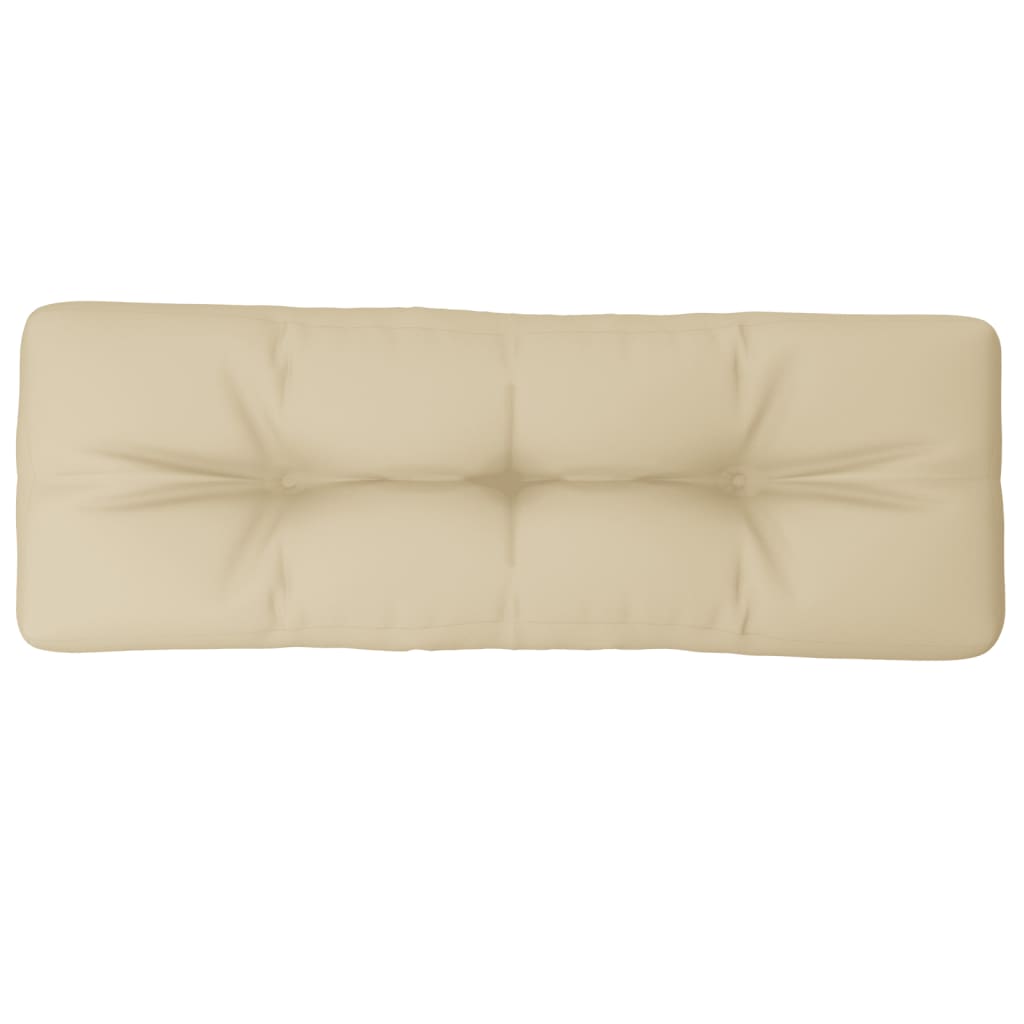 VidaXL Palettenkissen 120x40x12 cm Stoff beige