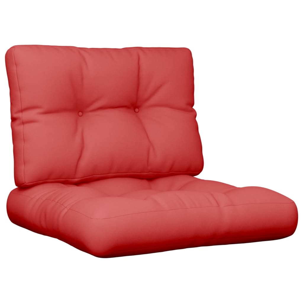 VidaXL Palettenkissen 2 Stück Stoff Rot