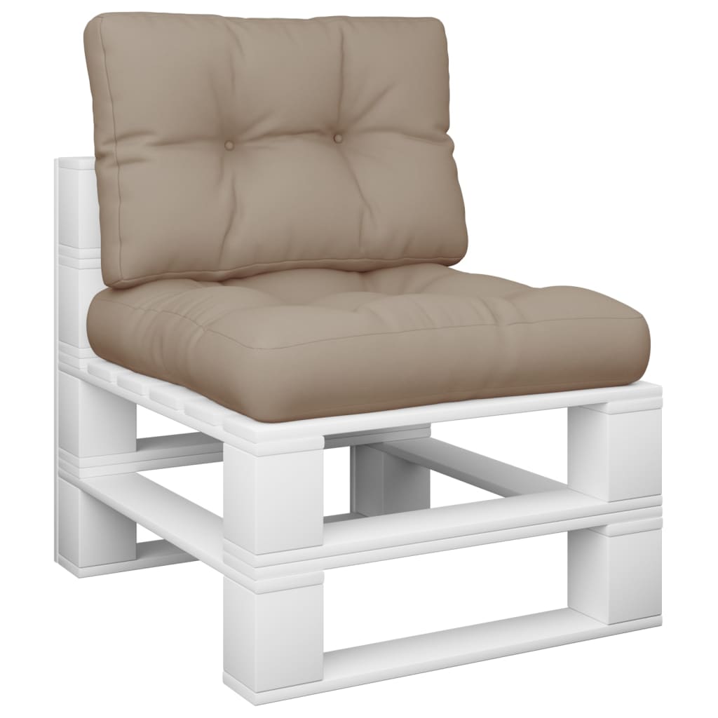 VidaXL Palettenkissen 2 Stk. Stoff Taupe