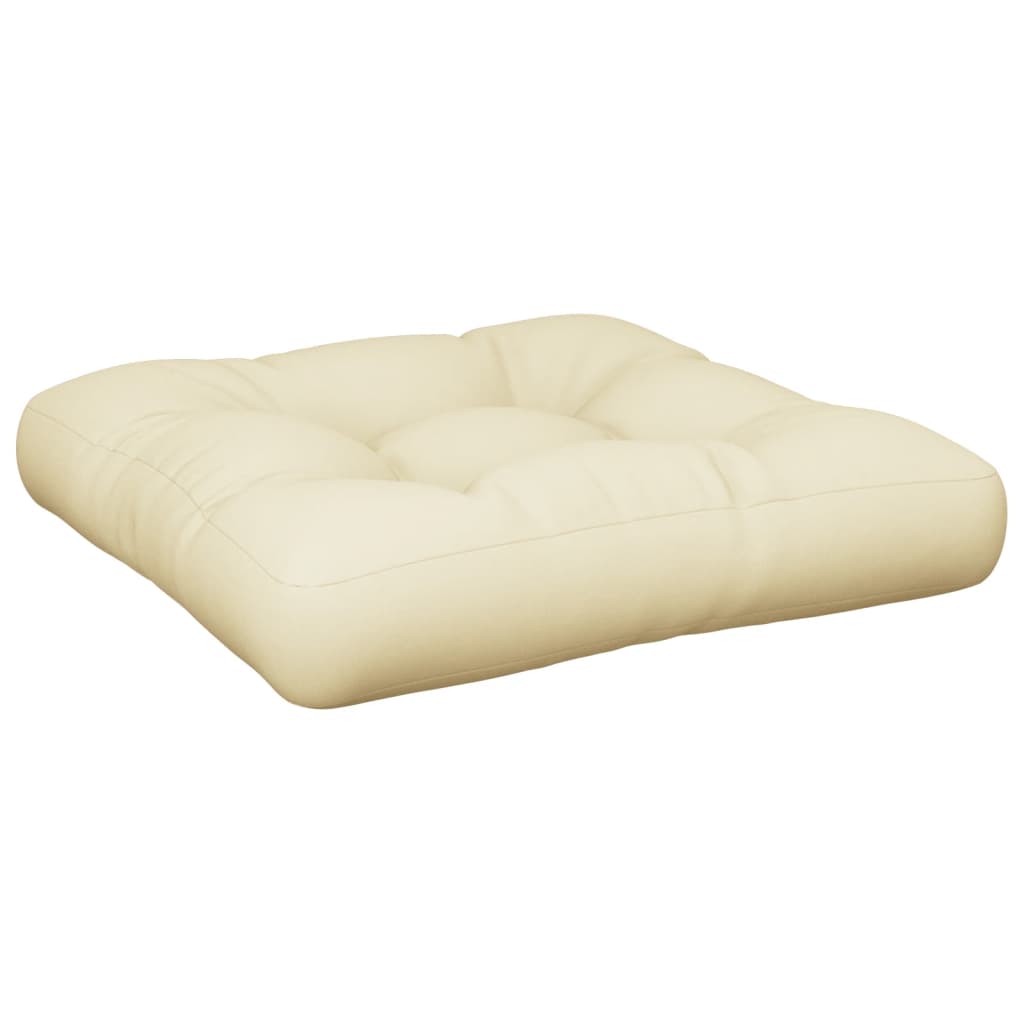 Vidaxx Palettenkissen 60x61,5x10 cm Stoff cremefarben