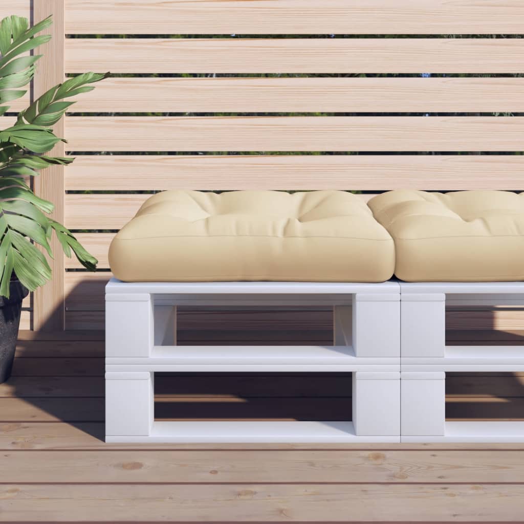 Vidaxxl Palettenkissen 58x58x10 cm Stoff beige