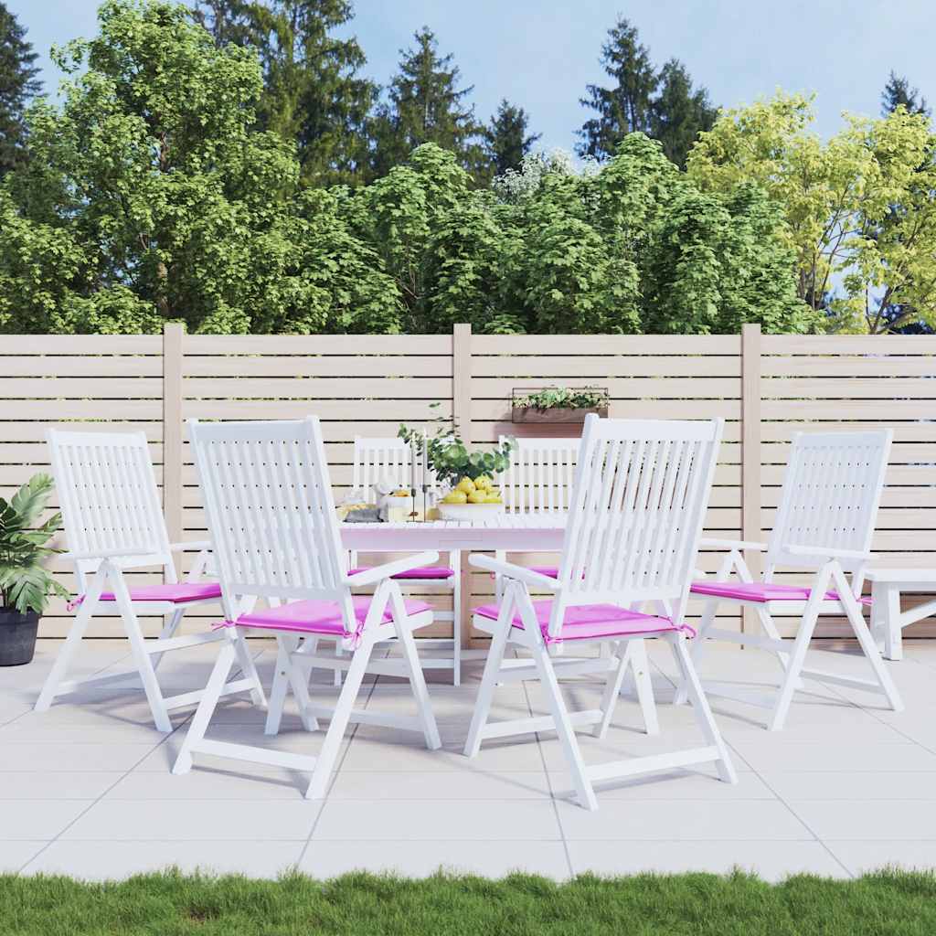 VidaXL Gartenstuhlkissen 6 Stück 40x40x4 cm Stoff rosa