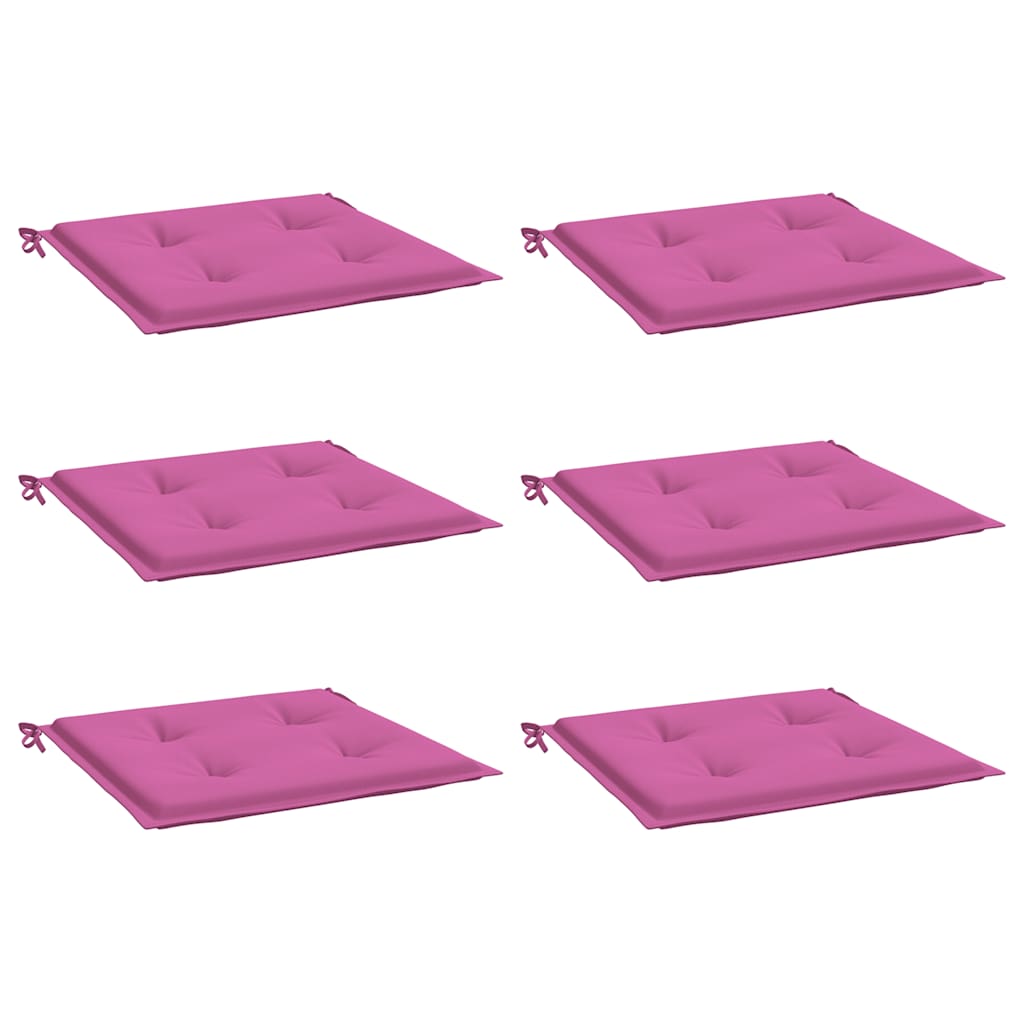 VidaXL Gartenstuhlkissen 6 Stück 50x50x4 cm Stoff rosa