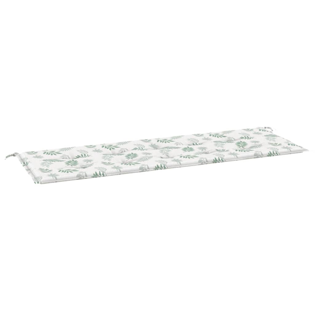 Vidaxx Gartenbankauflage 150x50x3 cm Oxford-Stoff mit Blattmuster