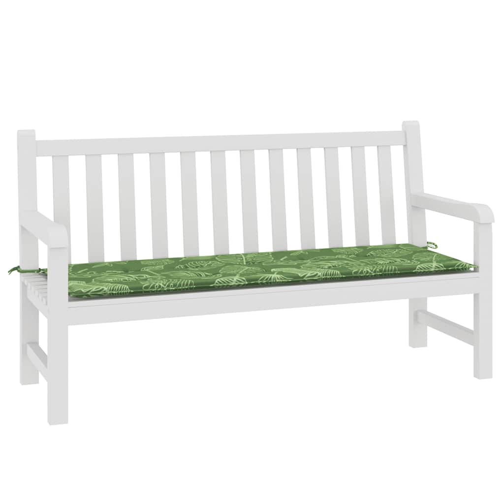 Vidaxx Gartenbankauflage 150x50x4 cm Oxford-Stoff Blattmuster