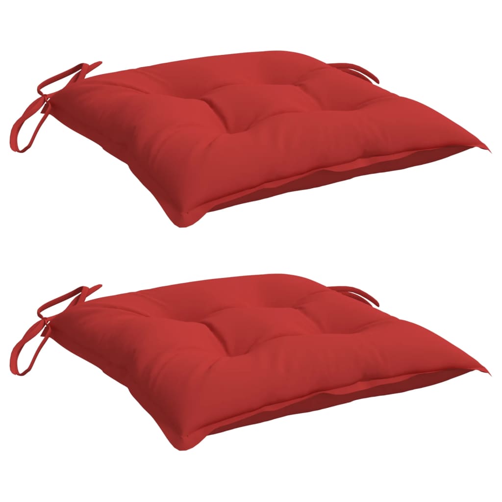 VidaXL Stuhlkissen 2 Stück 40x40x7 cm Oxford-Stoff rot